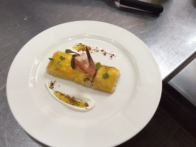 Mango and Shrimp Roll prepared at Montpelier in 2014 during the Nevis Tourism Authority’s Mango Festival on Nevis